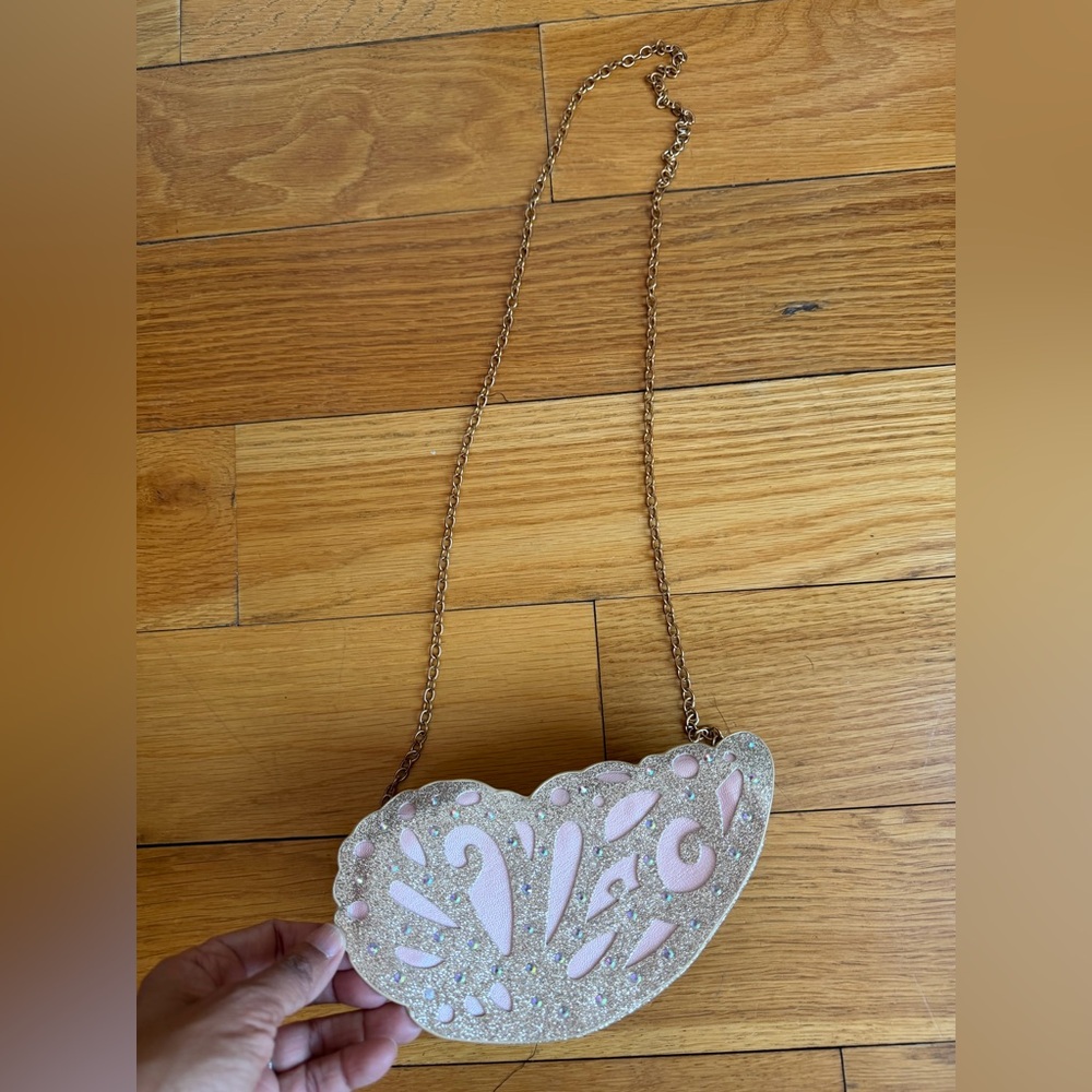 Monsoon girls Gold Glitter Butterfly purse